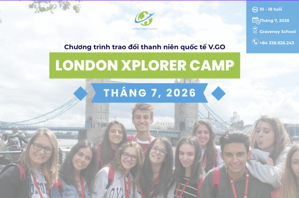 Chương trình trại hè Anh Quốc cùng V.GO tháng 7,2026