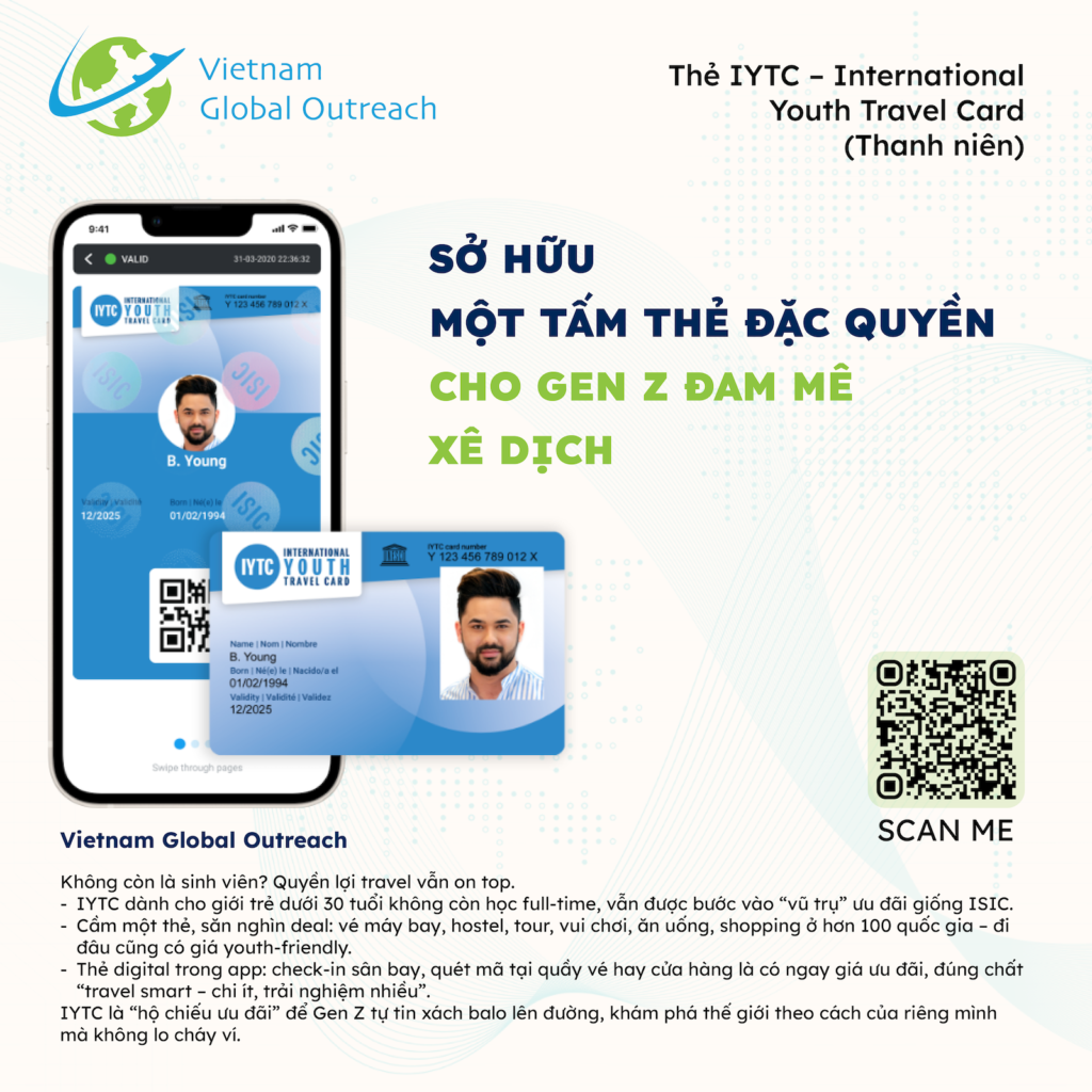 Đăng ký thẻ ISIC nhận ưu đãi cho học sinh sinh viên